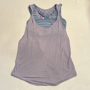 30. Lululemon Ready & Go Tank Lilac / Wave Twist Lilac Kayak Blue